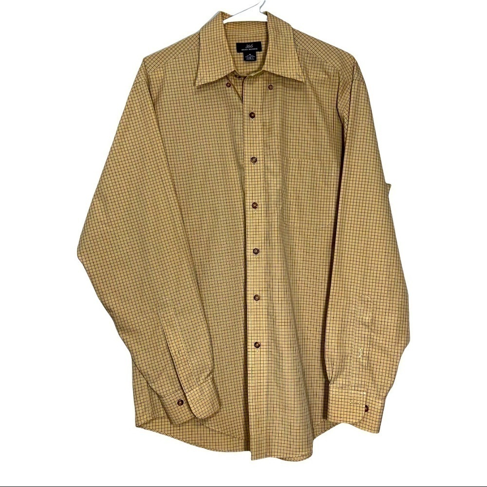 Brooks Brother's 346 Beige Non-Iron 100% Cotton Medium